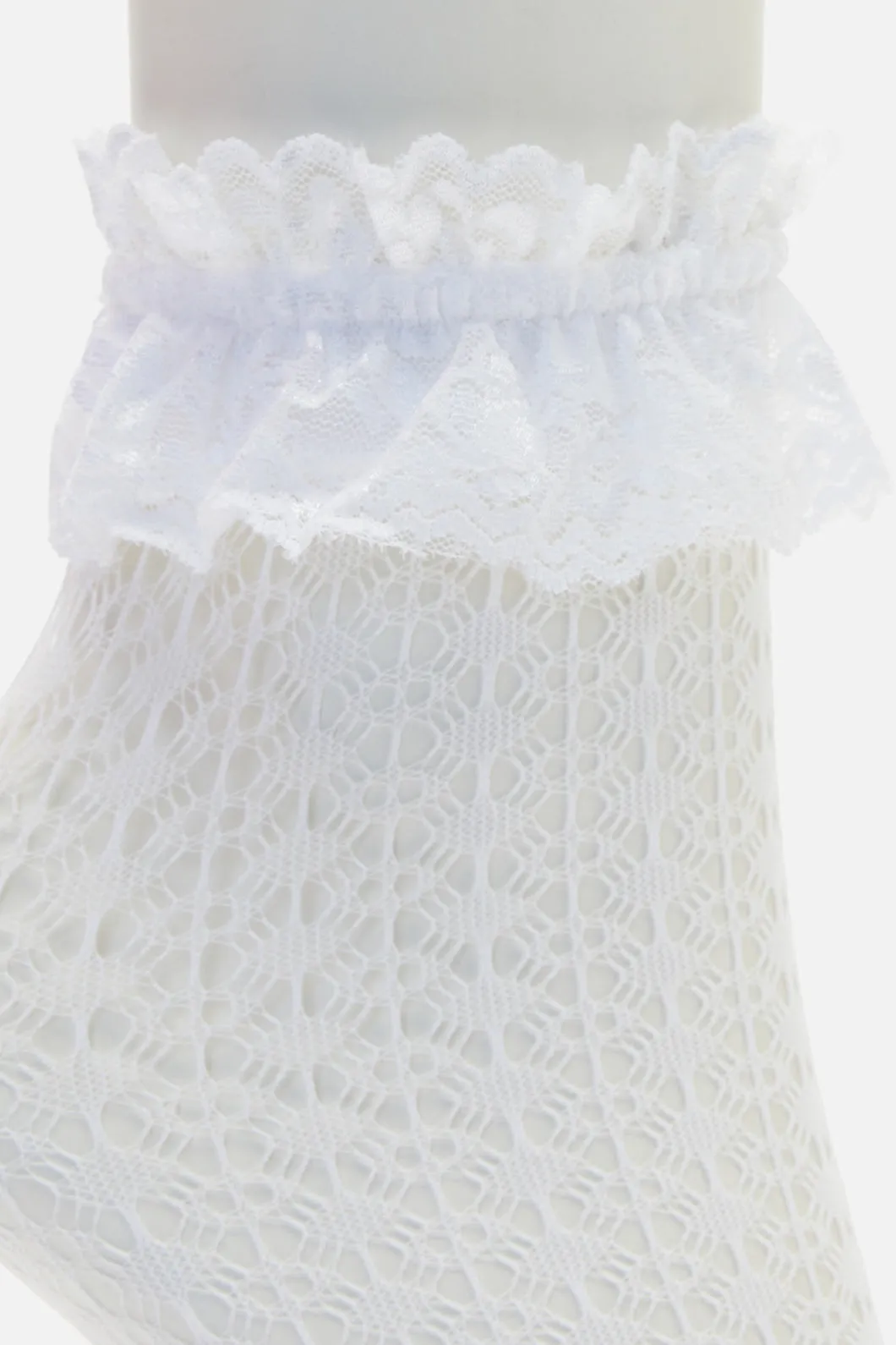 White Delicate Lace Socks