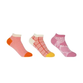 Women's Trainer Sock Bundle - Zigzag, Grid & Delicate