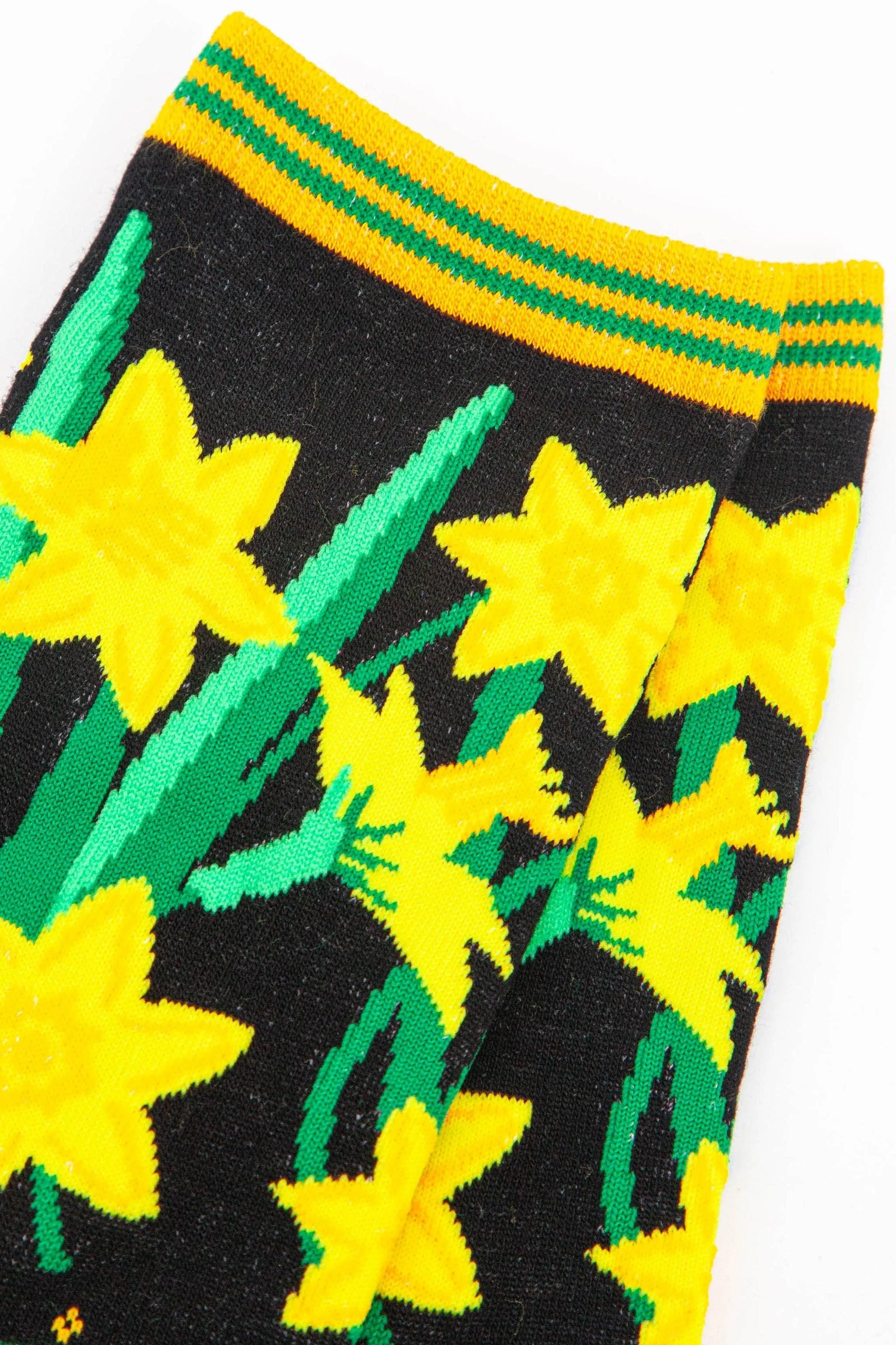 Women's Welsh Daffodil Floral Print Bamboo Socks